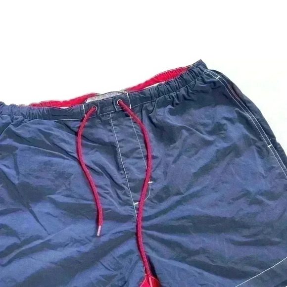 VTG Tommy Hilfiger Swimming  Beach Men Shorts Large Navy/ pockets Sporty Retro - Picture 5 of 8
